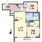 マロン・テイ 見和の間取り画像