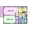 シティハイツ北上Ⅱ Bの間取り画像