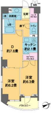 カスタリア池袋の間取り画像