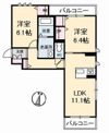 ゼディオン西深津の間取り画像