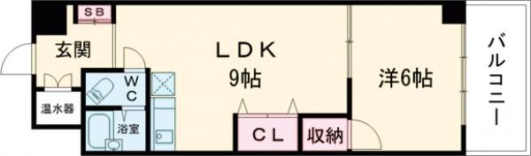 花隈ダイヤハイツの間取り画像