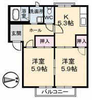 ファミールササキの間取り画像
