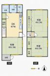 テラスハウス矢野西 Ⅱの間取り画像