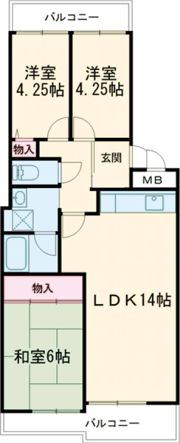 シャルマンコーポ伊丹2号棟の間取り画像