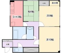 田寺中村コーポの間取り画像