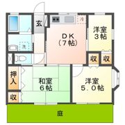 サニーハイツ草木 Westの間取り画像