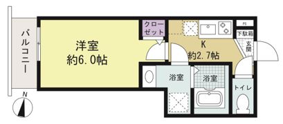 GREENHILL HATSUKAICHI【敷地内駐車場空有り】の間取り画像