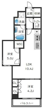 ベルジューレ越谷の間取り画像