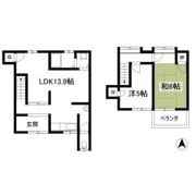 二女子町貸家の間取り画像