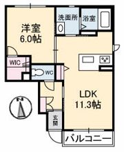 Flora（フローラ）A棟の間取り画像