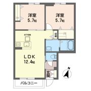 ミル フルール Eの間取り画像