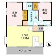 ライフタウニーC街区 2号棟の間取り画像
