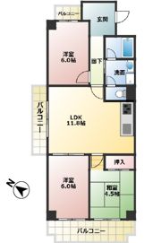 ベルダ鈴蘭台の間取り画像