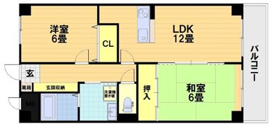 プルーリオン上桂（ベルヴィ54）の間取り画像