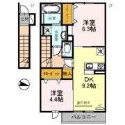 エクレール福井の間取り画像