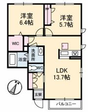 シャーメゾン西山Ⅱの間取り画像