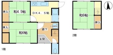 田寺5丁目戸建の間取り画像