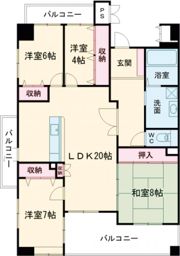 アドバンス21ベイスクエア下関の間取り画像
