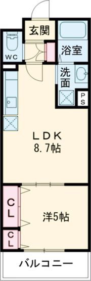 クリエオーレ新堂Ⅱの間取り画像