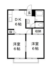 サンライズ D棟の間取り画像