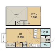 (仮称)土樋1丁目新築アパートの間取り画像