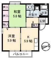 サングリーン B棟の間取り画像