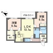 デルフィ陸番館の間取り画像