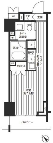 レジディア渋谷の間取り画像