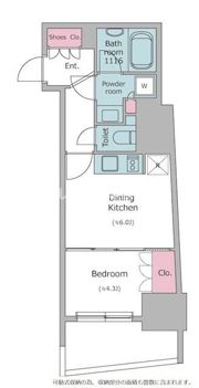 レジディア亀戸プレイスの間取り画像