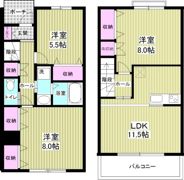 メゾネット中島丁の間取り画像