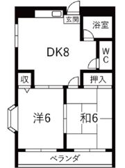 フリーダム道明寺の間取り画像