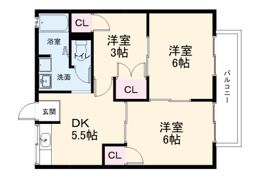 鈴蘭ハイツB棟の間取り画像
