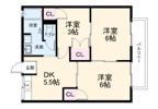 鈴蘭ハイツB棟の間取り画像
