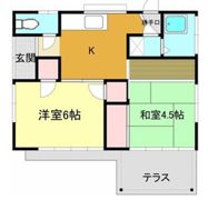 大間々シンプル貸家の間取り画像