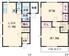 ハーモニータウンAの間取り画像