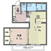 プライマリー今宮台 壱番館の間取り画像