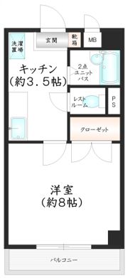 シティコートⅢ西鉄下大利駅前の間取り画像