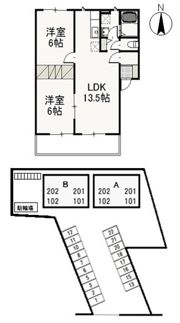 アウローラ万倍Bの間取り画像