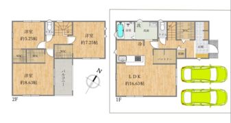 泉佐野市南中樫井・戸建の間取り画像