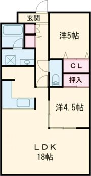 コスモ岩出の間取り画像
