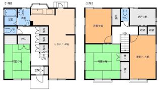 桑原7丁目一戸建の間取り画像