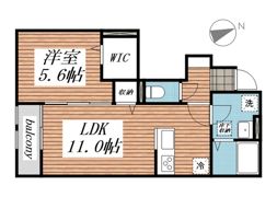 ベルリード吉岡上町Bの間取り画像