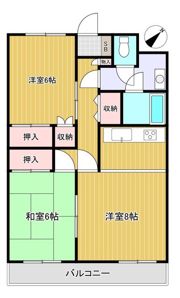 サザンヒルズの間取り画像