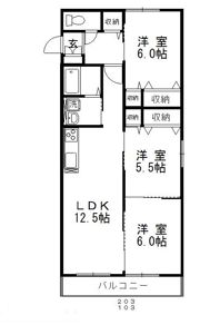 パインツリーFの間取り画像