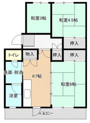 高陽金平団地 2号棟の間取り画像