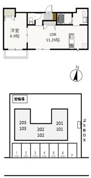 フェリーク庭瀬の間取り画像