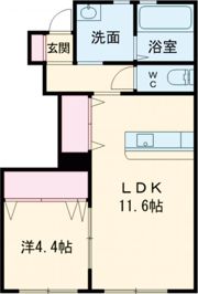ラ・ルーチェ 鳥屋野南 A棟の間取り画像