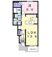 オレンジヒルズ論田Bの間取り画像