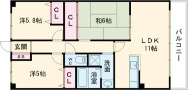 グランシャリオ2番館の間取り画像