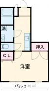 ワンルーム田戸A棟の間取り画像
